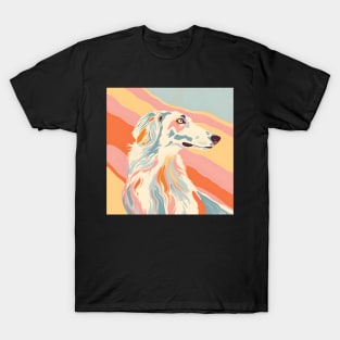 Retro Borzoi: Pastel Pup Revival T-Shirt